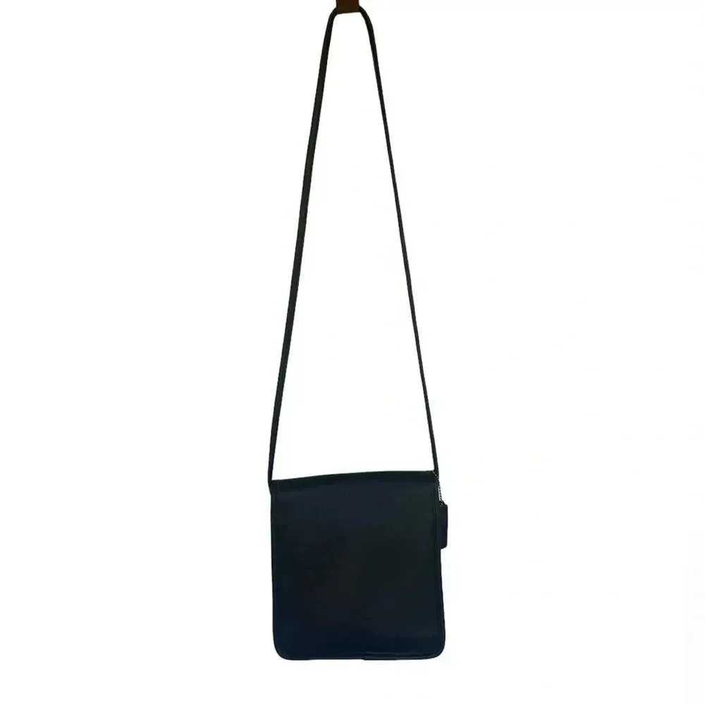 Coach Vintage Black Leather Compact Pouch C4B-9620